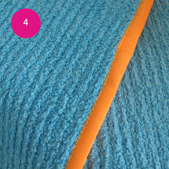 DIY serviette de plage fluo