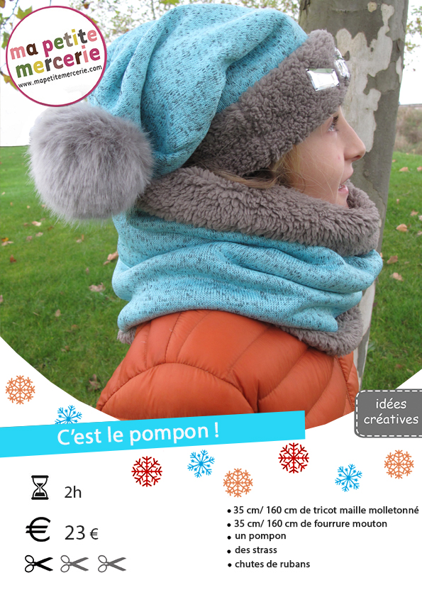 DIY bonnet et snood sans tricot