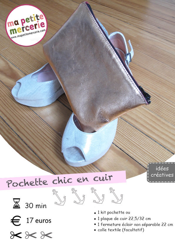 diy pochette en cuir
