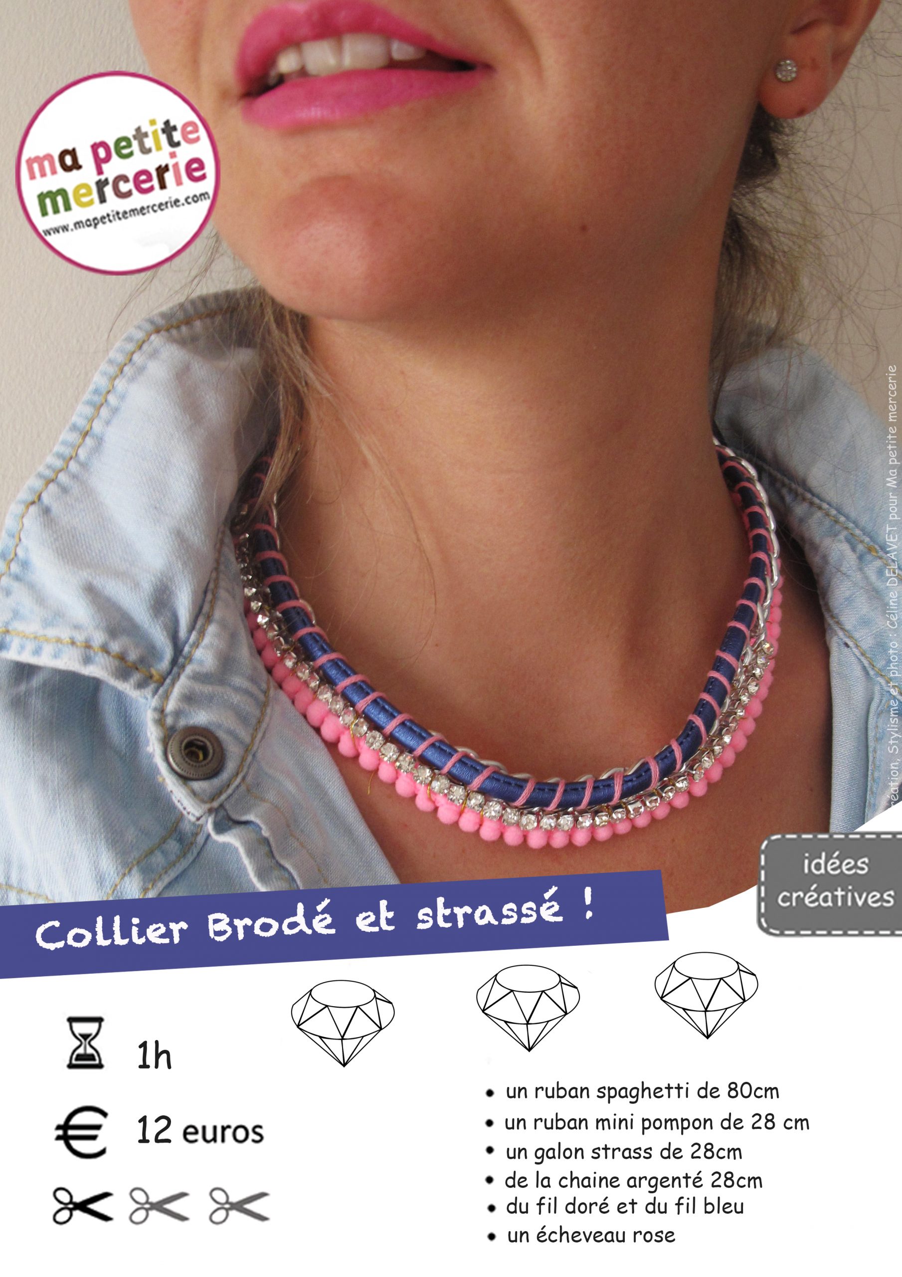tuto collier brodé