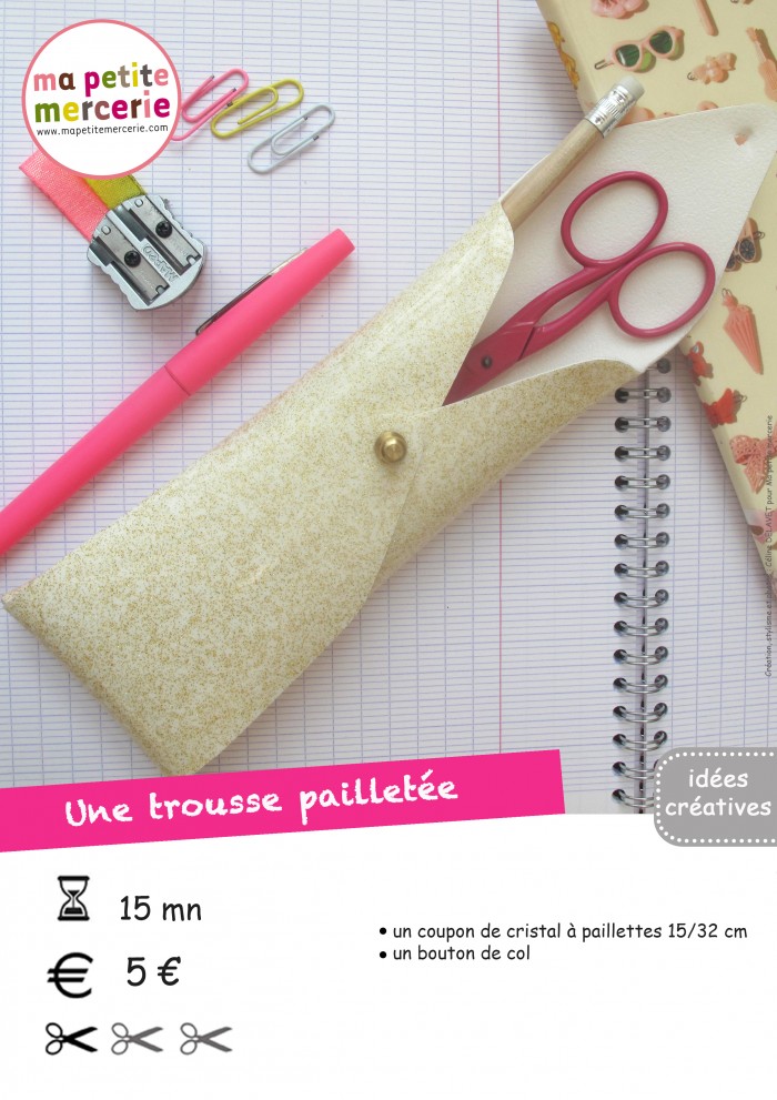 fiche trousse pailletée