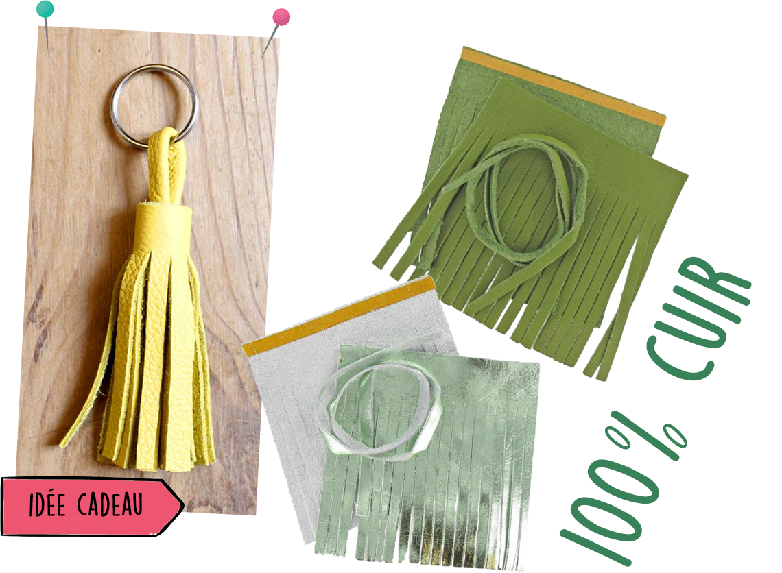 pompon cuir