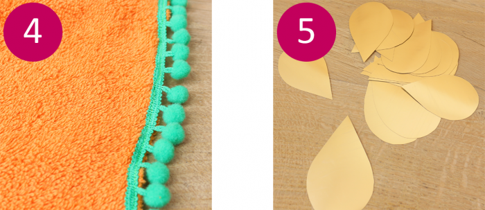 serviette melon ronde 45