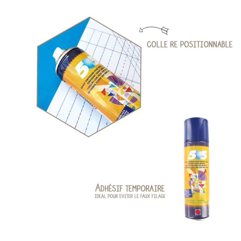 visuel de colle temporaire pour la couture