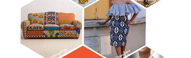 Une jolie sélection de nos inspirations Wax, pour créer les accessoires tendances et vêtements en wax coloré
