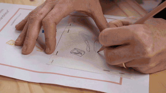 Tuto broderie chandeleur - Report du dessin