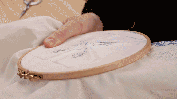 Tuto broderie chandeleur - Le passé plat droit