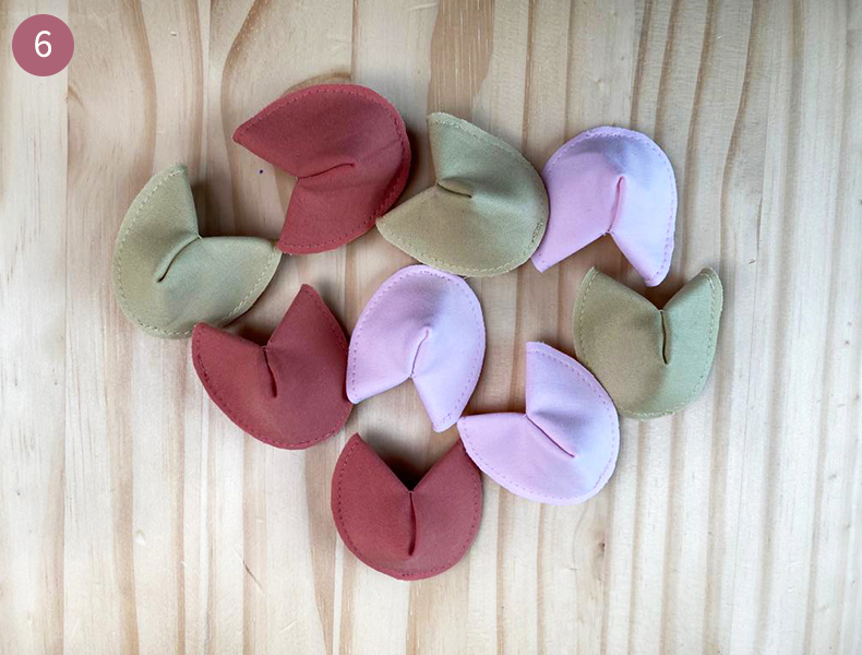 Fortune cookies en tissu