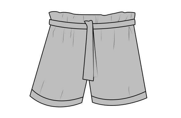 Patron gratuit short femme taille élastiquée