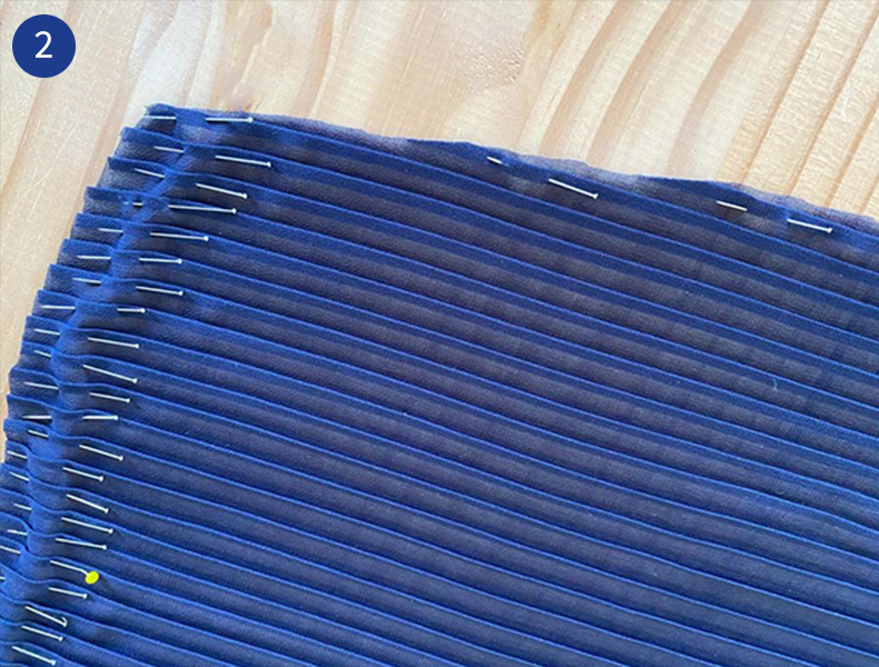 Comment épingler tissu plissé