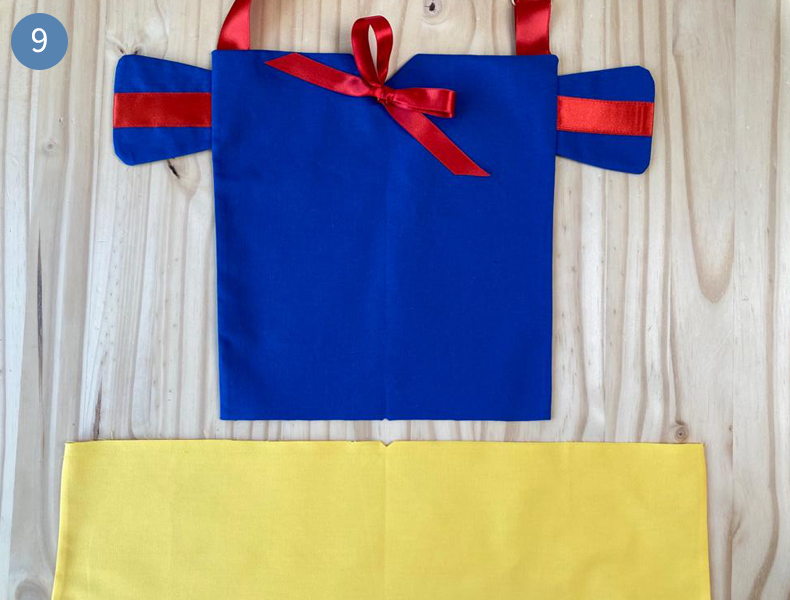 assembler les pièces du costume Blanche-Neige