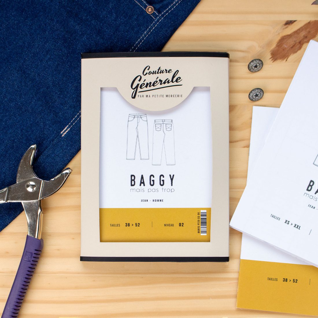 Patron Baggy Mais pas Trop - Pochette Patron