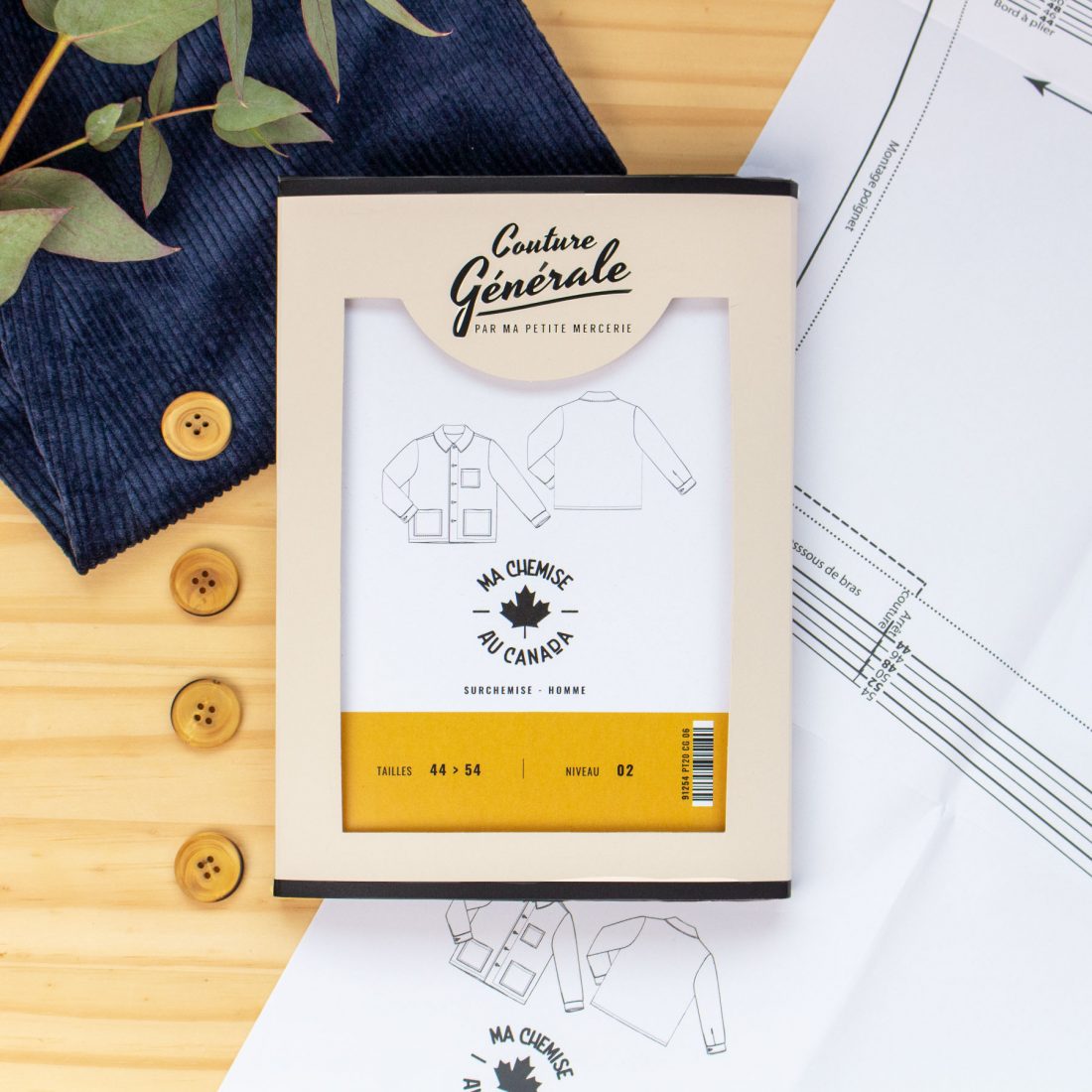 Patron Ma Chemise au Canada - Pochette Patron