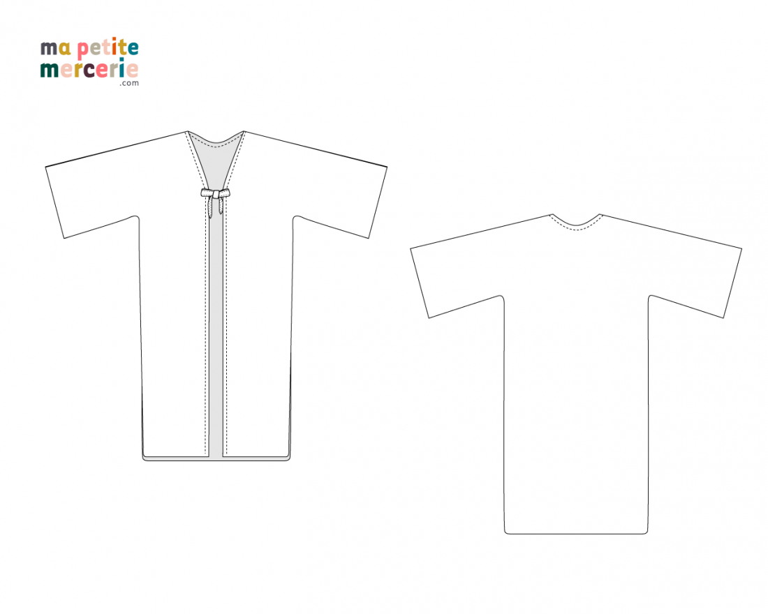 schéma caftan de plage