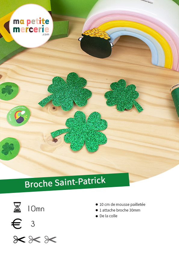 tuto broche saint patrick