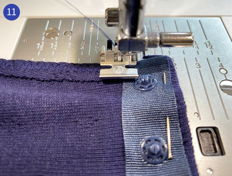 coudre bouton pression