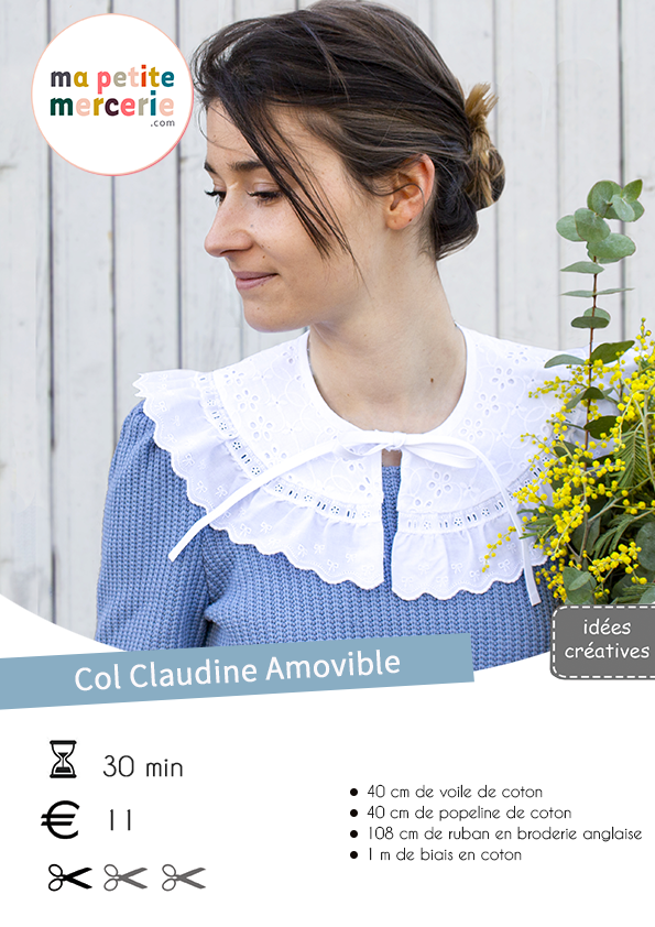 col claudine amovible patron gratuit