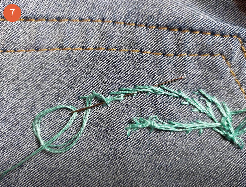 Finir broderie tuto