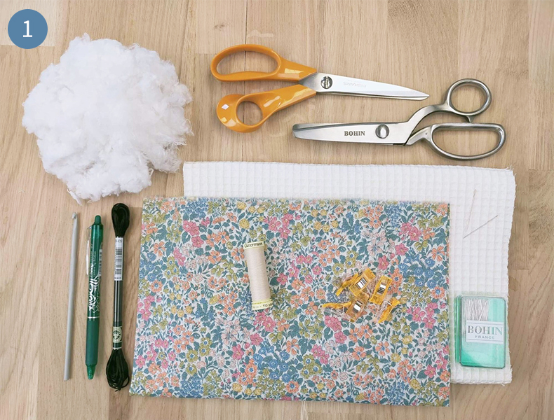 matériel nécessaire tuto doudou crabe