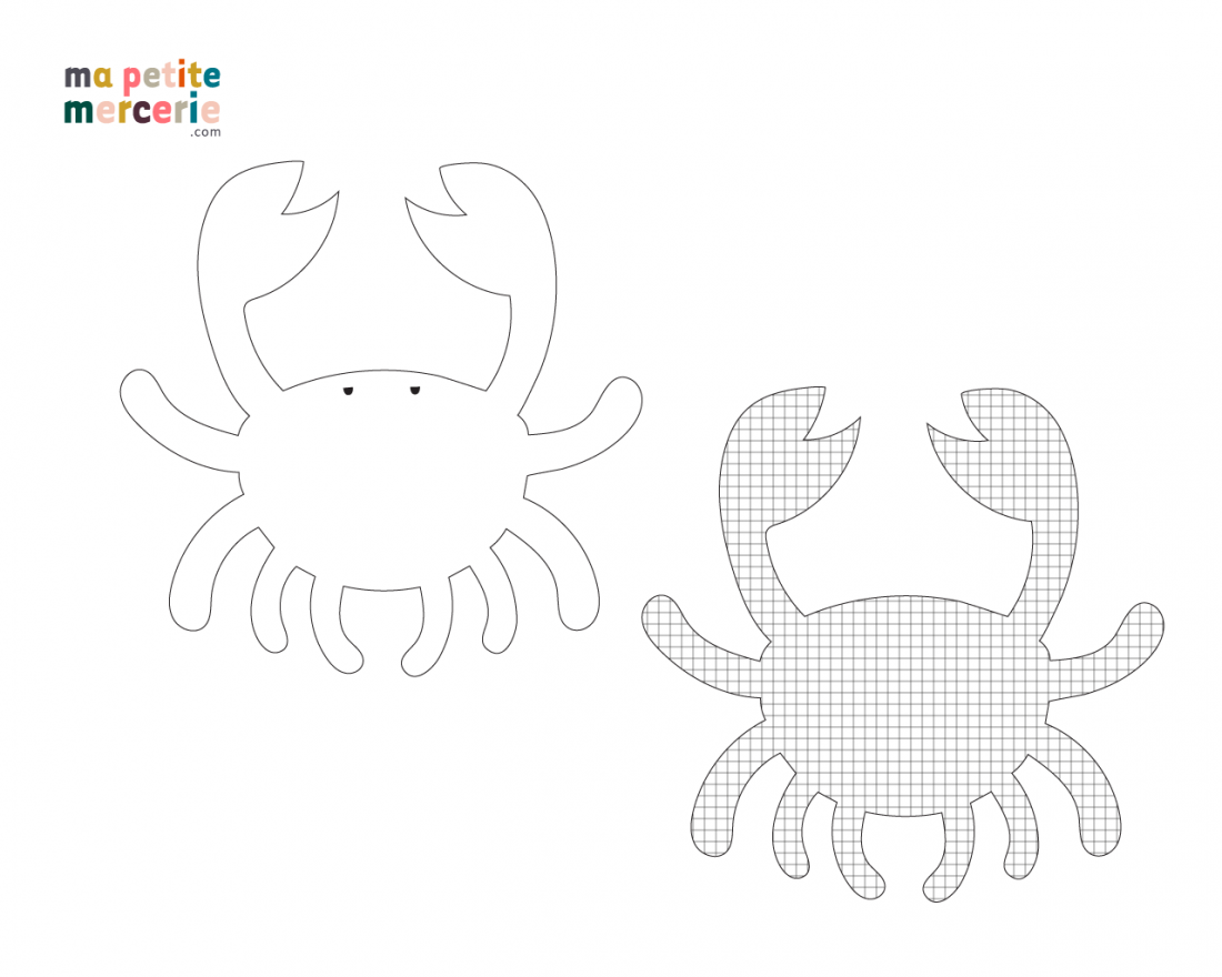 schema patron doudou crabe