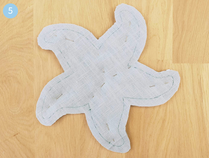 Gabarit repères de couture doudou