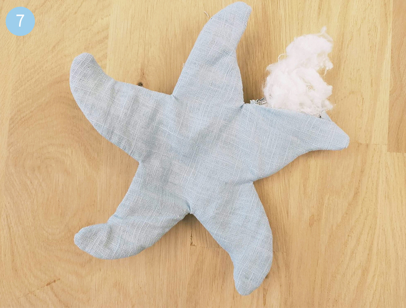 Rembourrage doudou étoile de mer
