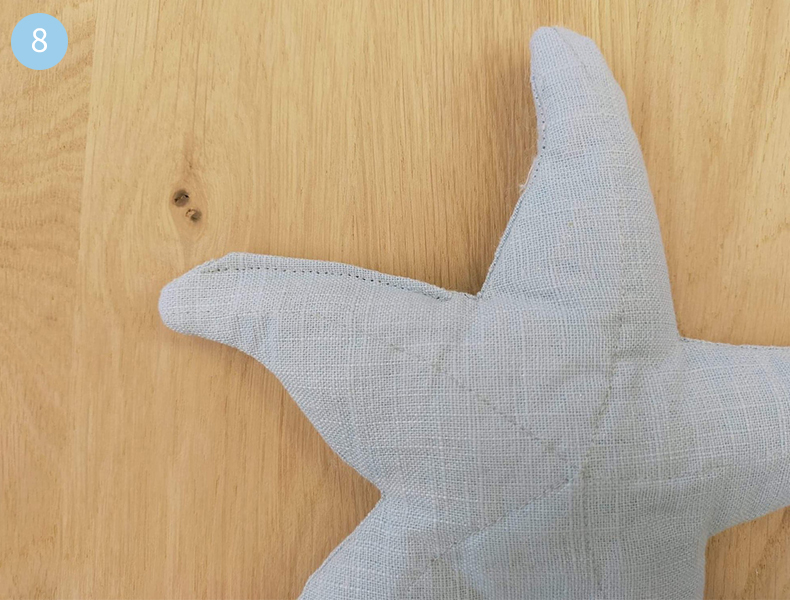 Finitions du doudou étoile de mer