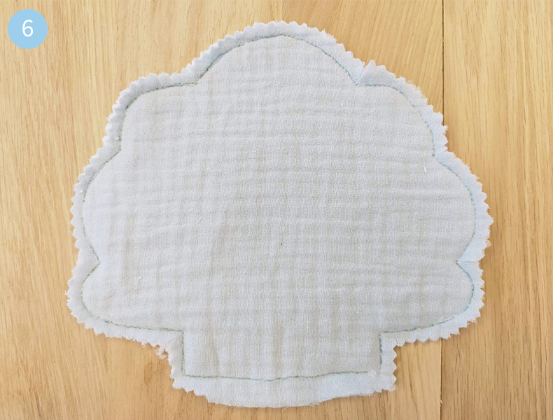 ciseau cranteur coudre lingettes lavables pour bébé
