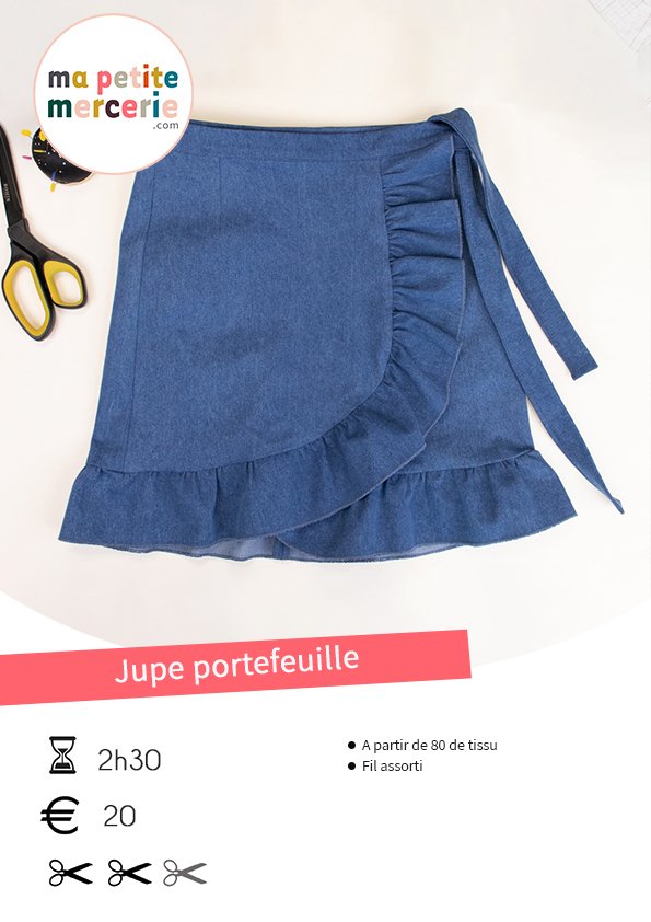 patron gratuit Jupe Portefeuille femme 36-48