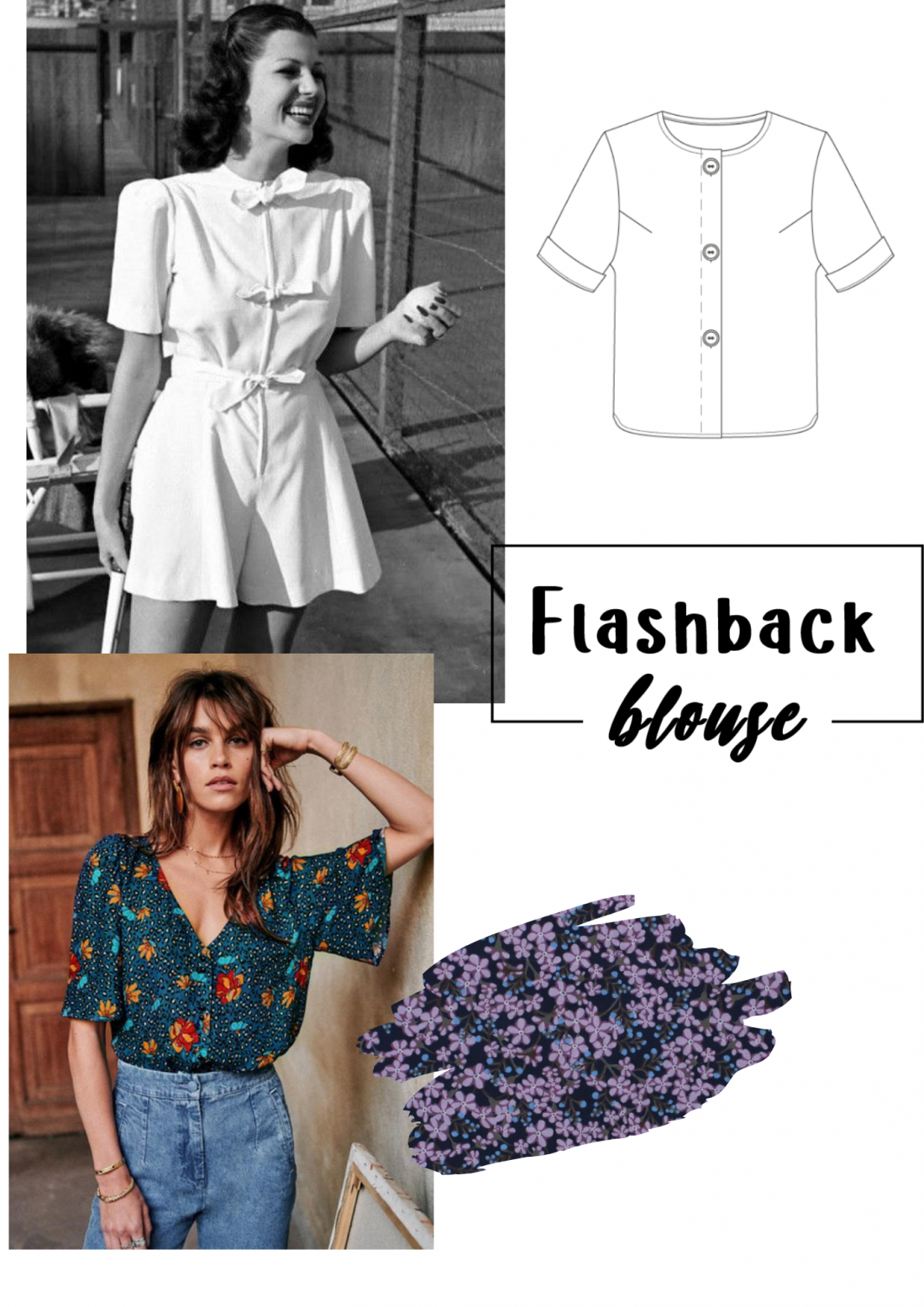 Inspiration Patron Flashback Blouse