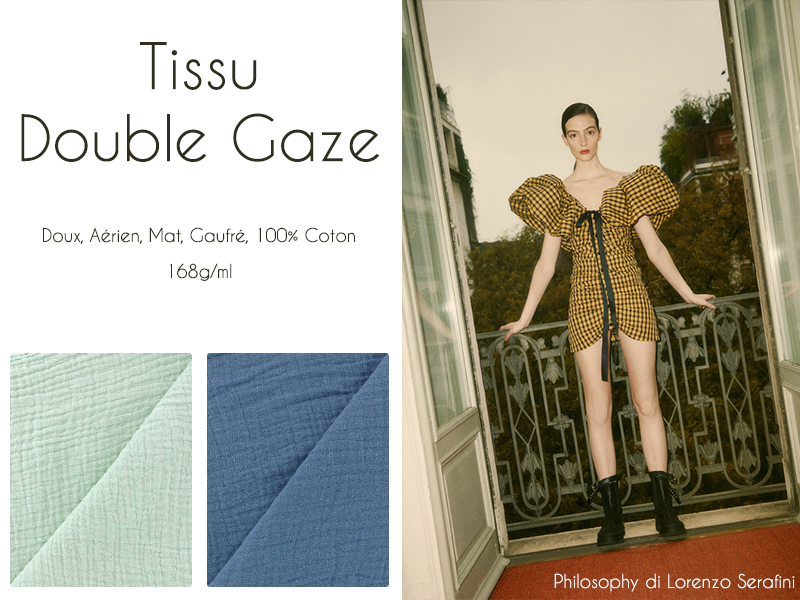 Sur les defiles la double gaze de coton