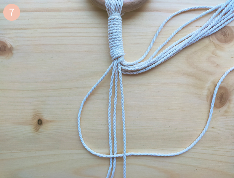Nœud macramé suspension