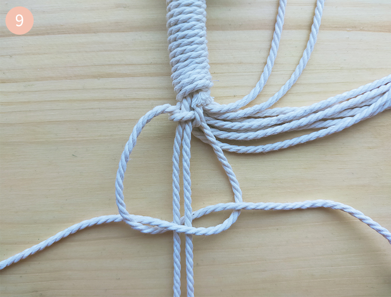 Suspension tuto macramé
