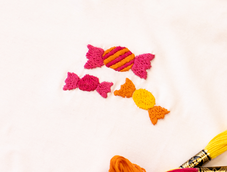 Modèle Broderie Halloween Bonbons