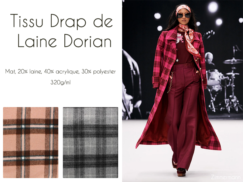 inspiration Tissu Drap de Laine