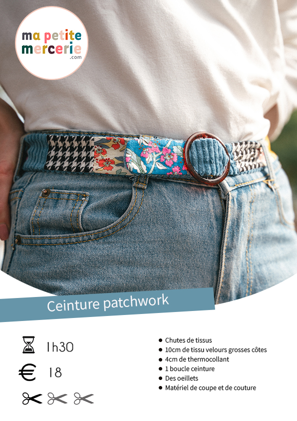 Tuto patchwork : Récapitulatif fournitures tuto ceinture patchwork