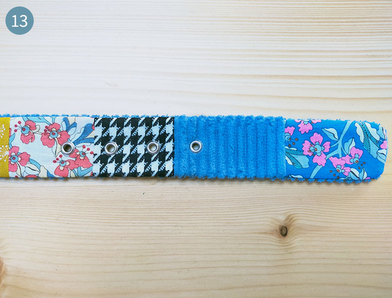 Tuto patchwork : La pose des oeillets d'une ceinture