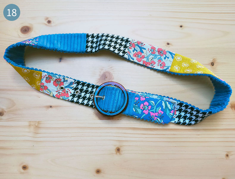 Tuto patchwork : Coudre sa ceinture en tissu patchwork