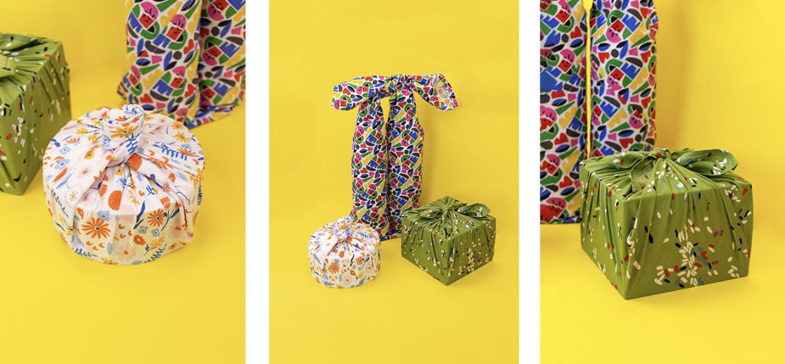 3 types d'emballage furoshiki