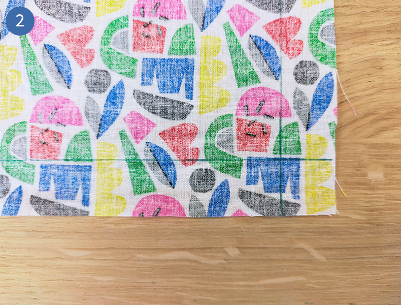furoshiki tuto marquer des repères d'ourlet