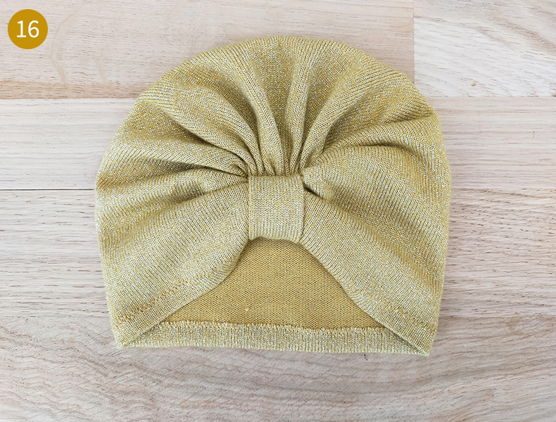patron gratuit turban bébé 6-12mois