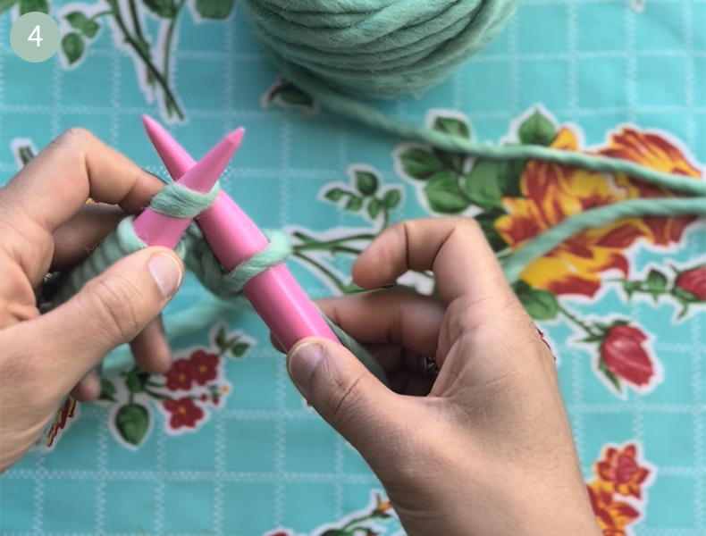 Echarpe tube tricot facile