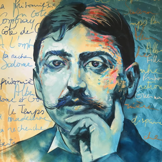 Portrait de Marcel Proust par Lio - artiste peintre