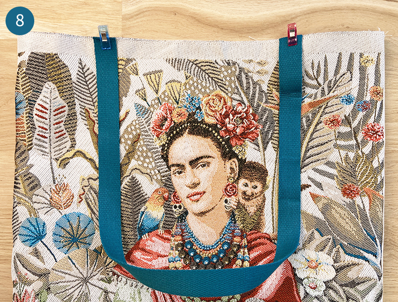 Tote bag doublé avec sangle - étape 8