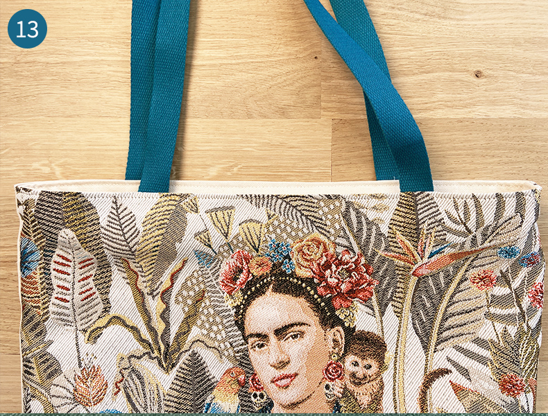 Tote bag doublé avec tissu jacquard gratuit Etape 13