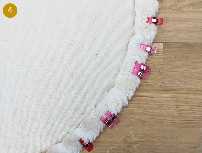 Tuto housse tabouret rond - etape 4