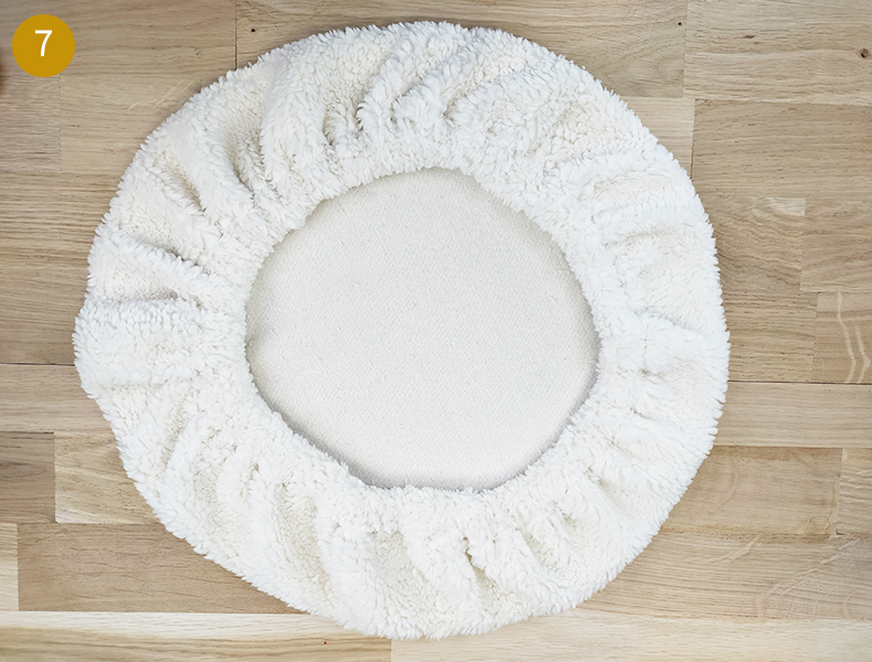 Tuto housse tabouret rond - etape 7