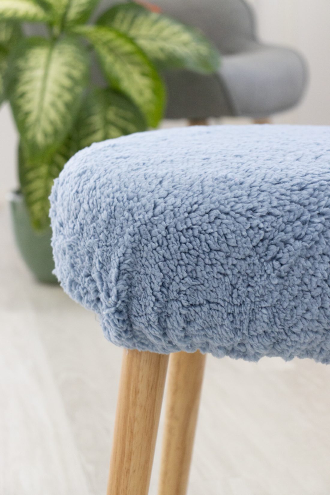 Tuto housse tabouret rond facile