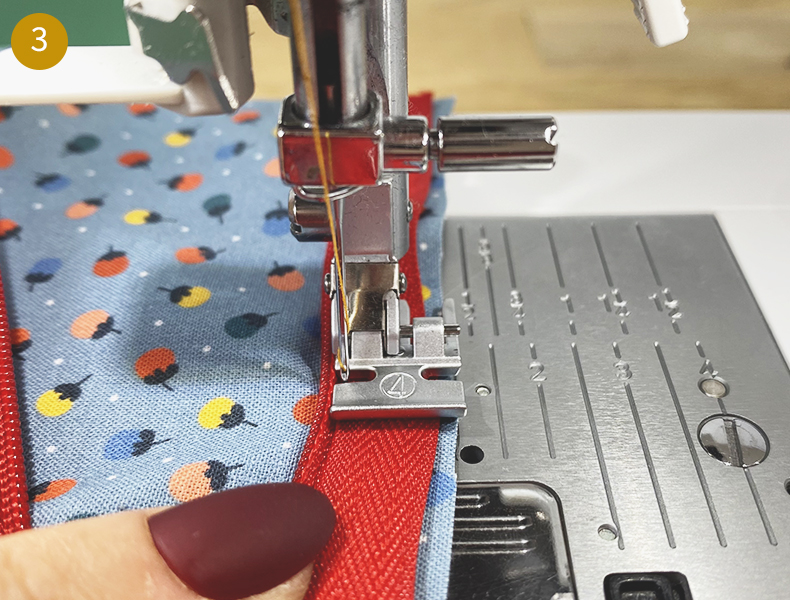 Fermeture invisible couture étape 3