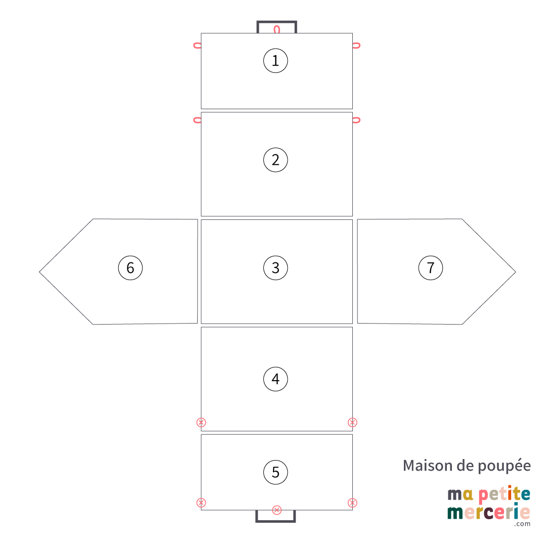 Tuto Ma maison de poupée en tissu - le plan